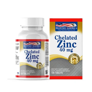 Zinc 40 mg Healthy America – 100 Tabletas
