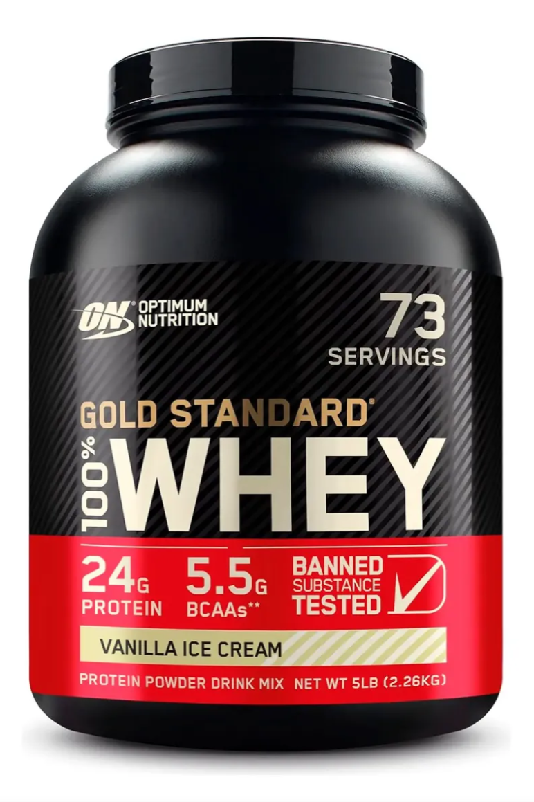 Proteína Hidrolizada Whey Gold Standard Optimum Nutrition - 5 LB (73 Servicios) / Vainilla Cremosa