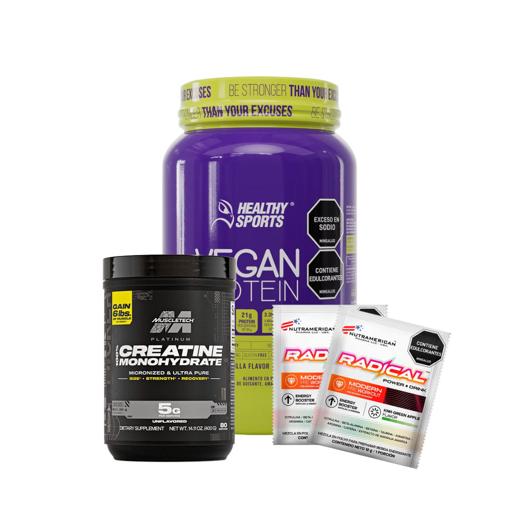 COMBO: Vegan Protein + Platinum Creatine + 2 sachets Radical