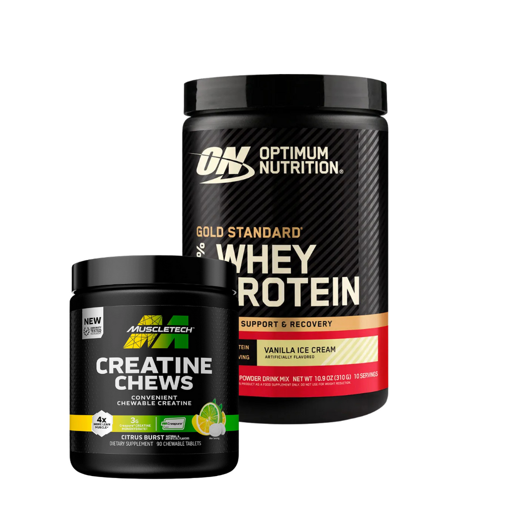Creatina Chews Muscletech 90 tabs + Whey Gold Standard 100% 0.7 lb