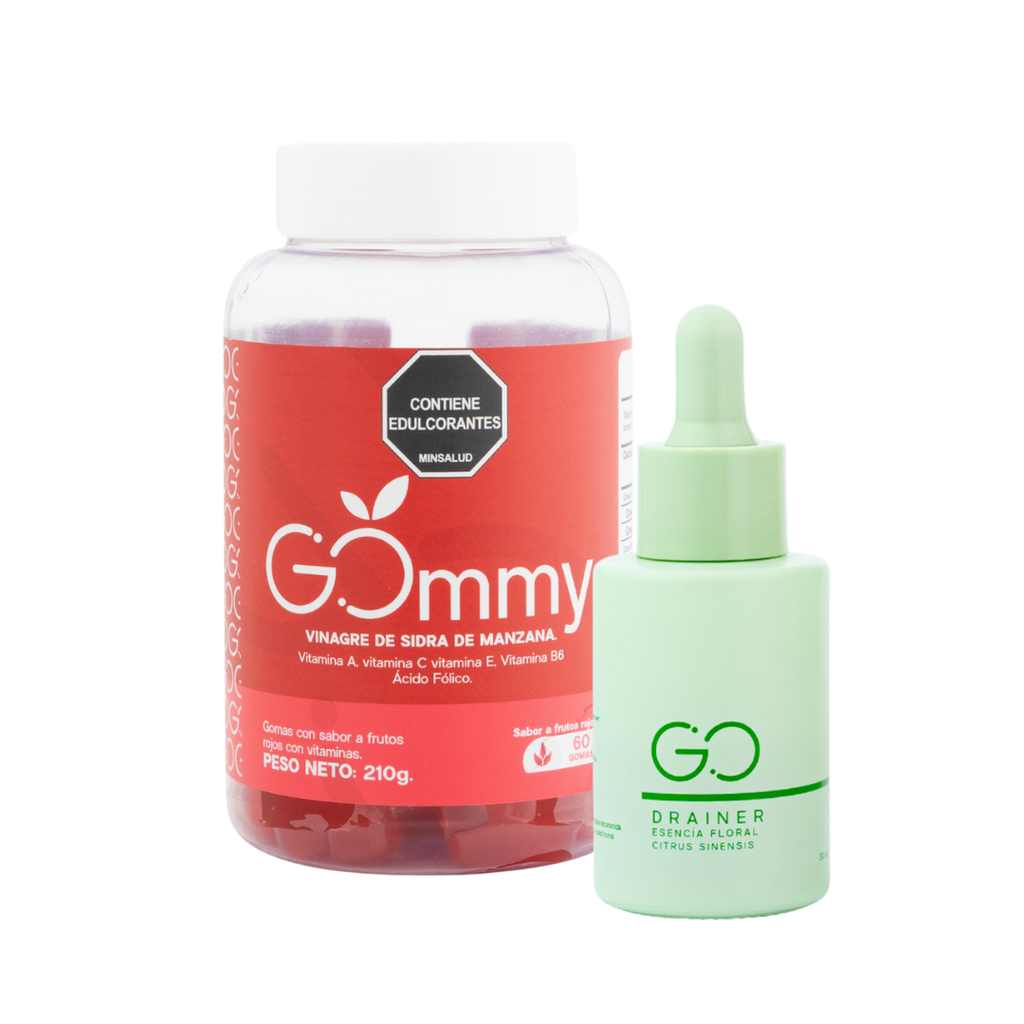 Go Drainer 30 ml + Gommy Vinagre de Manzana 60 gomas 210 gr