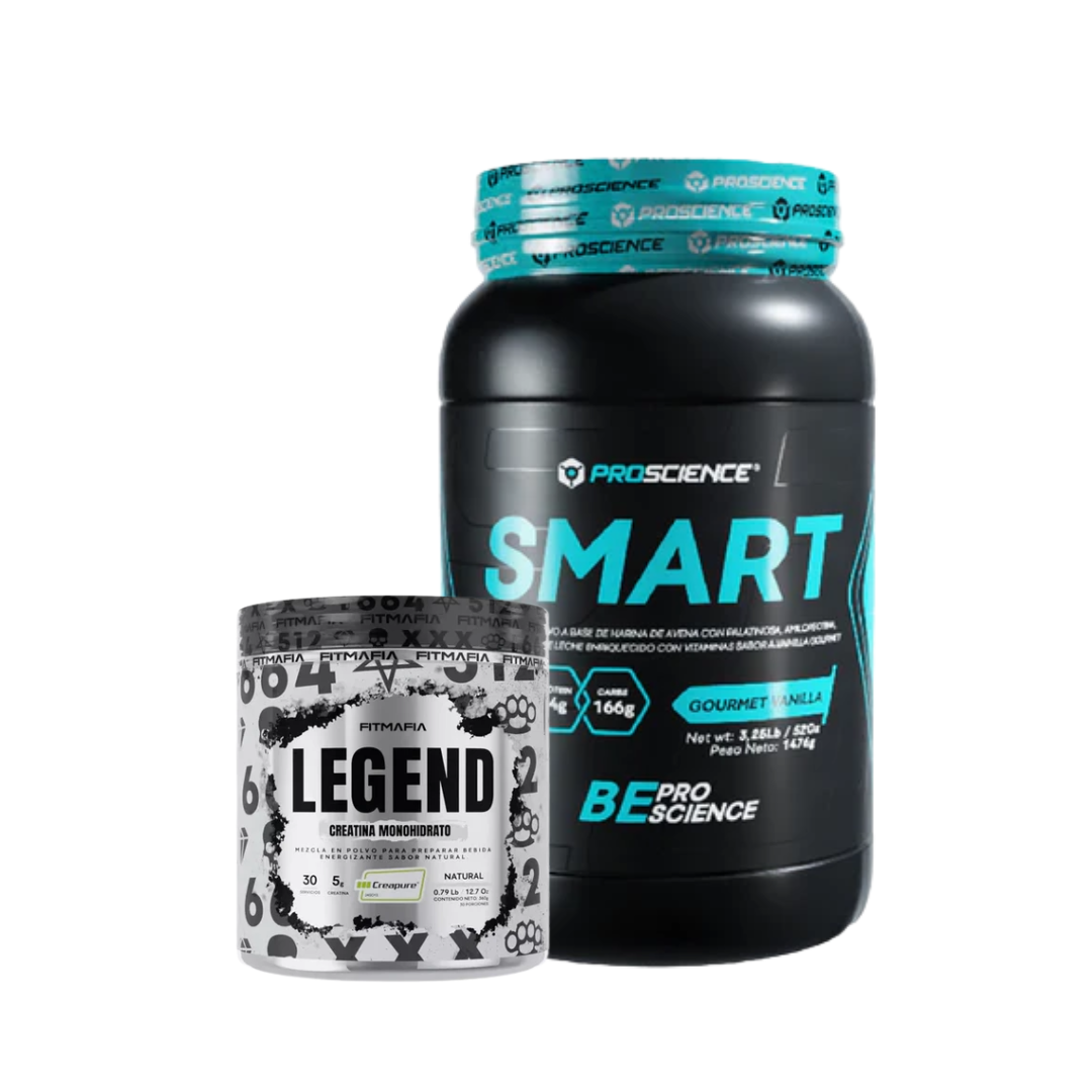 Combo Fuerza y Volumen: Smart 3.25 lb + Legend con Creapure® (5 g)