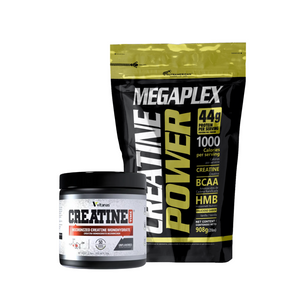 Combo Volumen y Potencia: Megaplex Creatine Power + Creatina vitanas 50 servicios