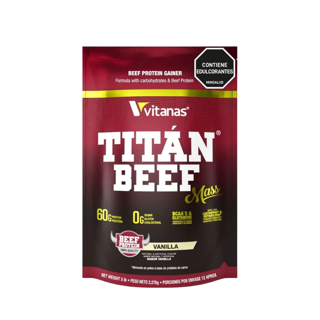 Titan Beef Mass 5 lb – Aumento de Masa con Proteína de Carne