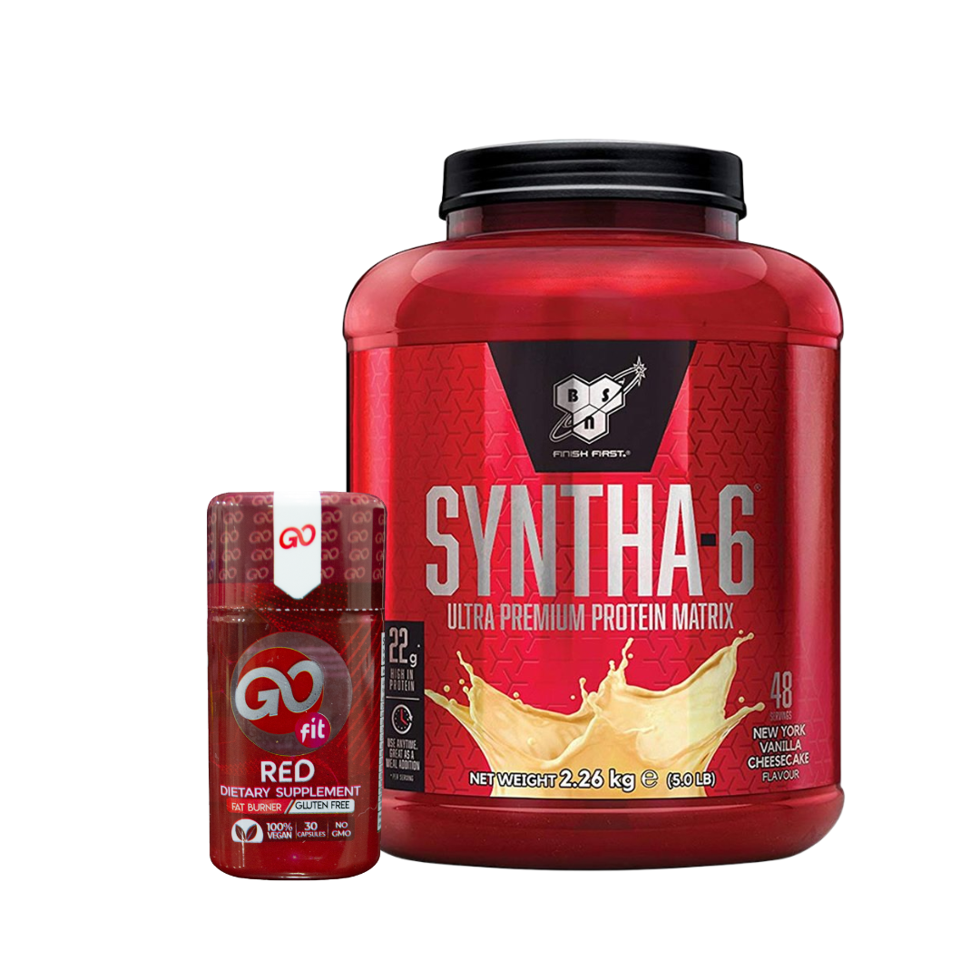 Combo Ganancia + Termogénesis: Syntha‑6 5 lb + Go Fit Red