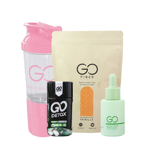Tripleta Go Detox (Go Detox 30 caps + Go Drainer 30ml + Go Fiber 300 gr) + TERMO GO