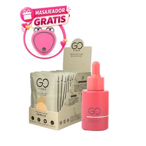Combo: Go fiber 20 sachets (Caja) + Drenador Go Drainer 30 ml + MASAJEADOR FACIAL GRATIS