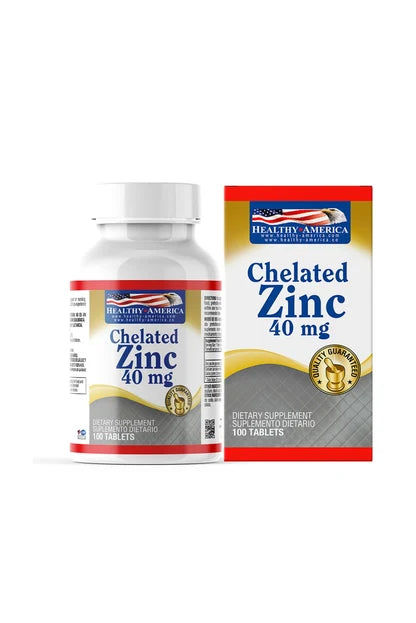 Zinc 40 mg Healthy America – 100 Tabletas