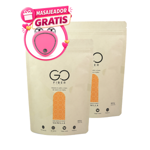 2 Go Fiber 300 gramos Fibra 100% orgánica - GRATIS masajeador