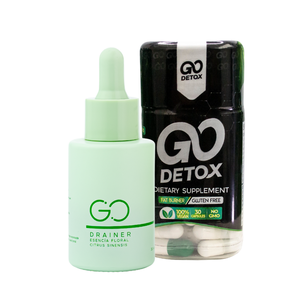 Combo Go Detox Doble Fórmula 30 cáps + Go Drainer 30 ml - Drenador citrus