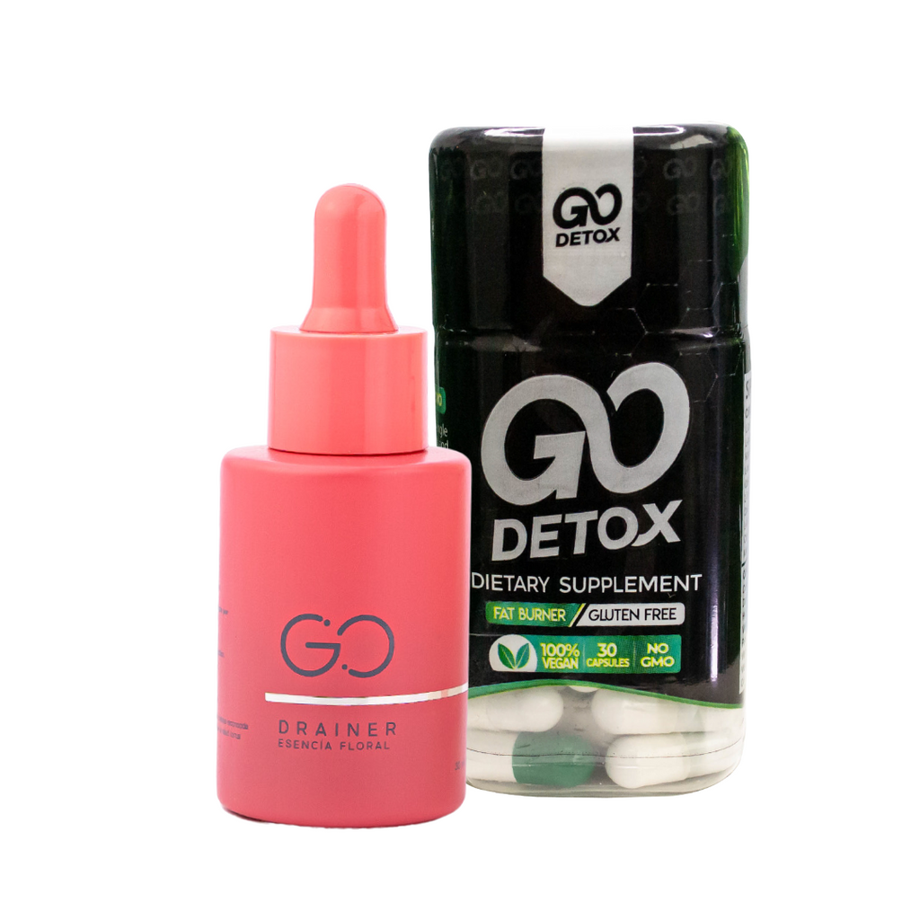 Combo Go Detox Doble Fórmula 30 cáps + Go Drainer 30 ml - Drenador natural