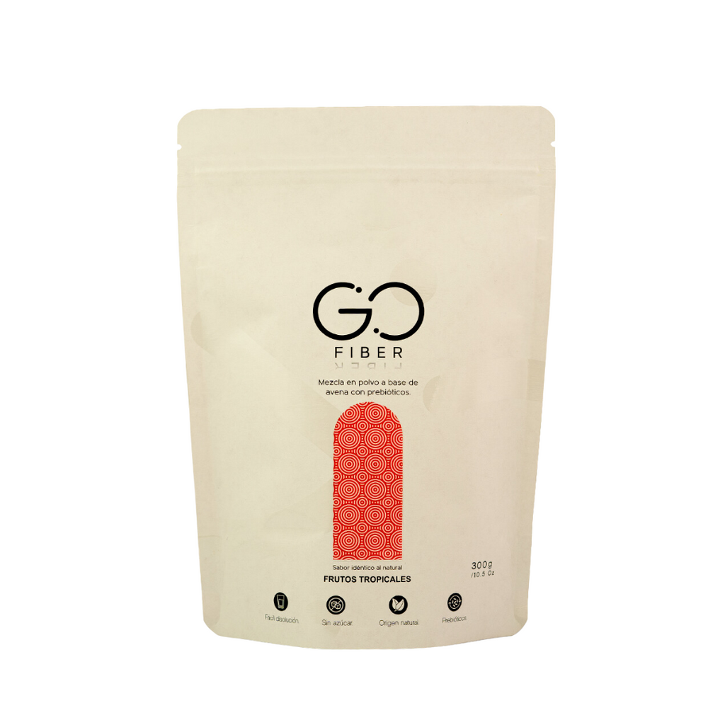 Dúo Go Fiber Fibra 300 gr y Go Fit Red 30 cápsulas - Frutos tropicales