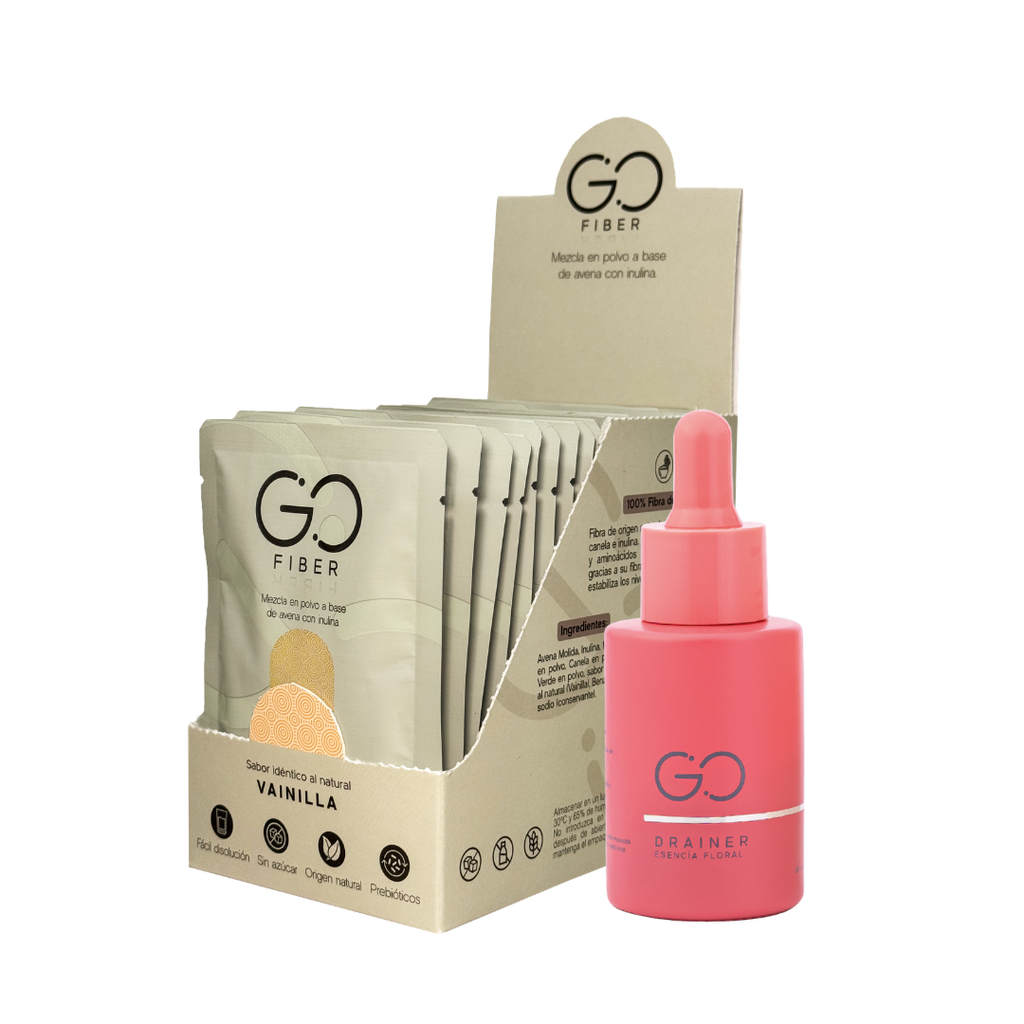 Combo: Go fiber 20 sachets (Caja) + Drenador Go Drainer 30 ml