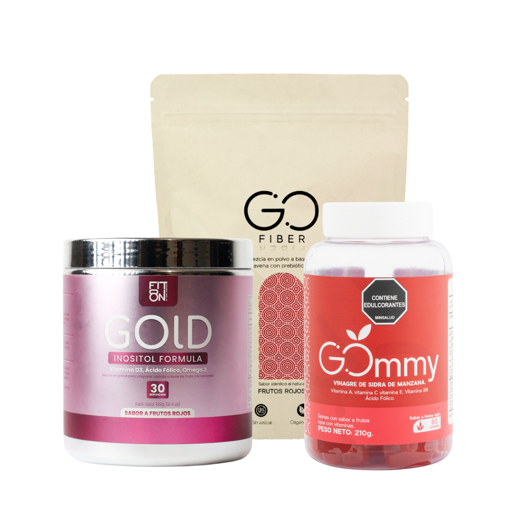 (PREVENTA)Combo: Gold inositol + Gommy + Go fiber