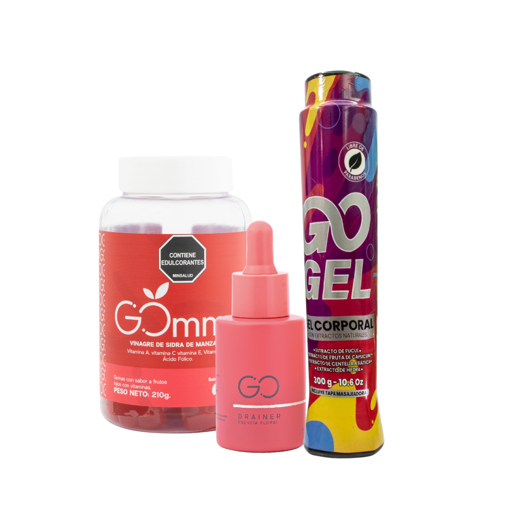 Combo: Go Gel 300gr + Go Dranier 30ml +  Gomas Gommy