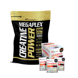 Creatine Power Proteina Megaplex Nutramerican 10lb 17 Servicios + caja de radical pre-entreno