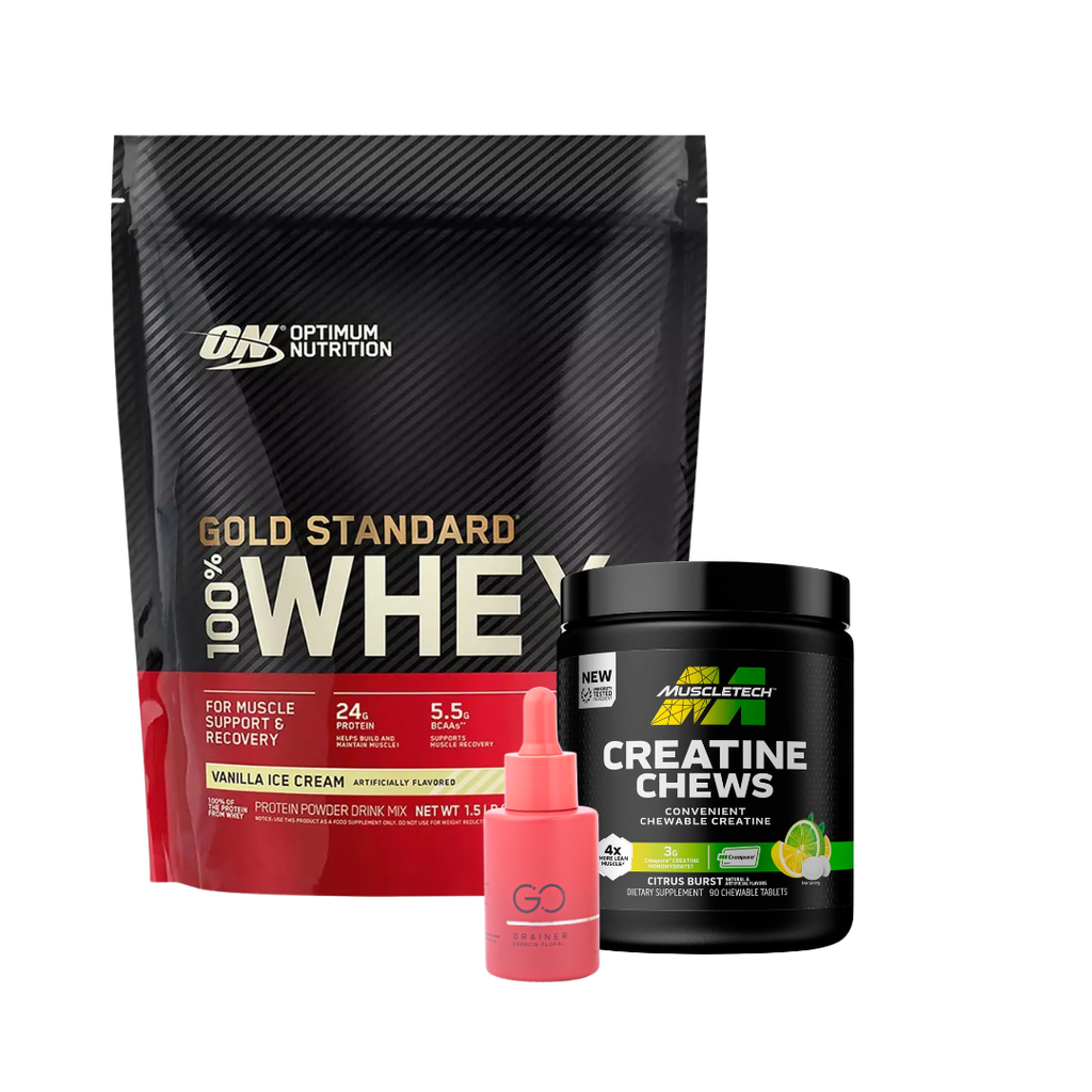 Gold Standard Whey 1.5 lb+ Creatine Chews + Go Drainer + Radical Power