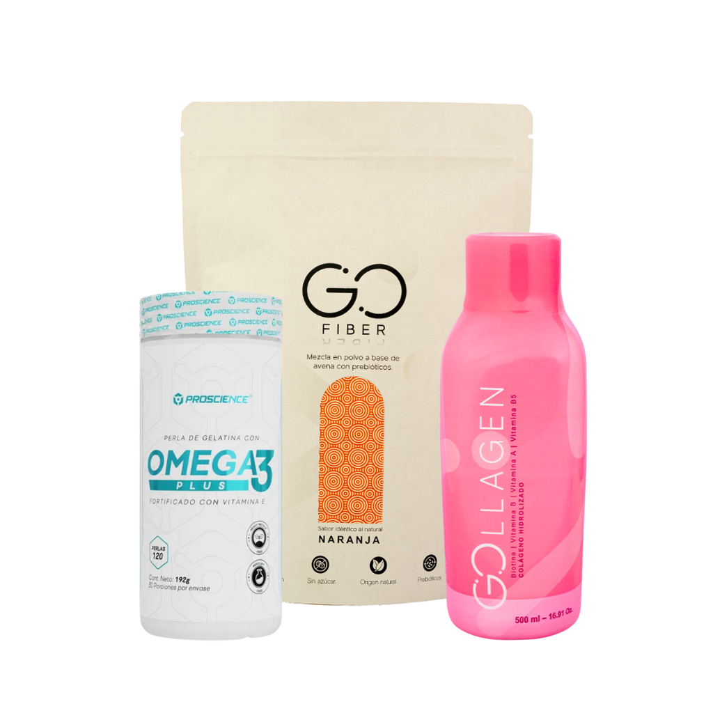 Combo: Omega 3 proscience + Gollagen 500ml + Go Fiber 300gr
