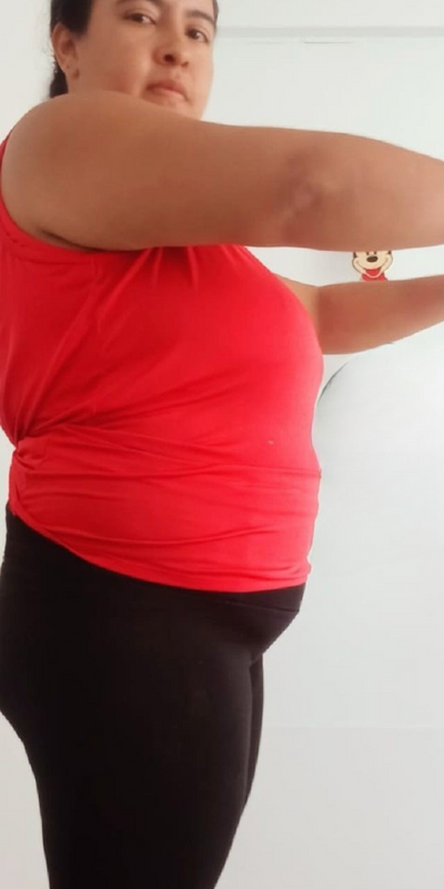 Foto de Lorena Soto antes de su transformación