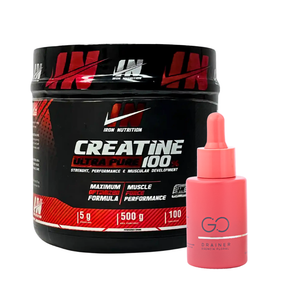 Creatina Iron Nutrition 100 serv + Go Drainer Tradicional