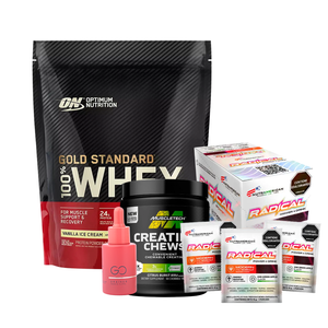 Gold Standard Whey 1.5 lb+ Creatine Chews + Go Drainer + Radical Power