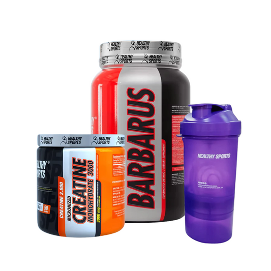 Combo Barbarus 2lb + Creatina 150g + Shaker – Healthy Sports