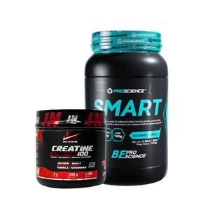 Combo Volumen y Fuerza: Smart 3.25 lb + Creatina Iron Nutrition 100 servicios