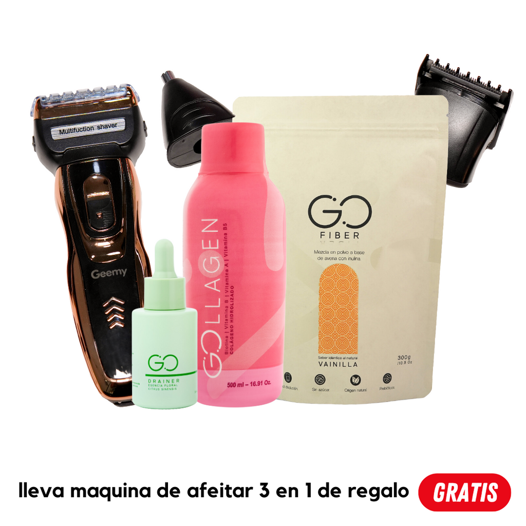 Tripleta Gollagen + maquina de afeitar