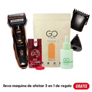 Tripleta Go Fit Red + maquina de afeitar