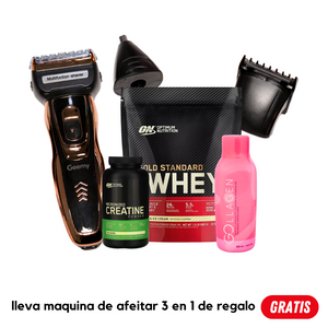 Gollagen + Creatina ON 60 serv + Gold Standard Whey 1.5lb + maquina afeitadora