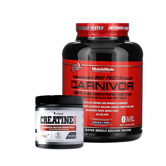 Proteina Carnivor 4lb + Creatina Vitanas 50 servicios