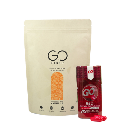 Dúo Go Fiber Fibra 300 gr y Go Fit Red 30 cápsulas