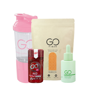 Tripleta Go Fit Red  (Go Fit Red 30 caps + Go Drainer 30 ml + Go Fiber 300gr)
