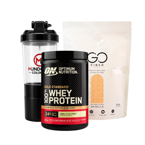 Combo Whey Protein 0.7 lb + Go Fiber + TERMO GRATIS