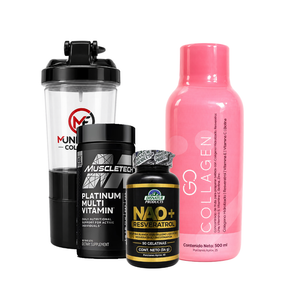 Combo: Gollagen + NAD+ Resveratrol + Multivitamínico + TERMO GRATIS
