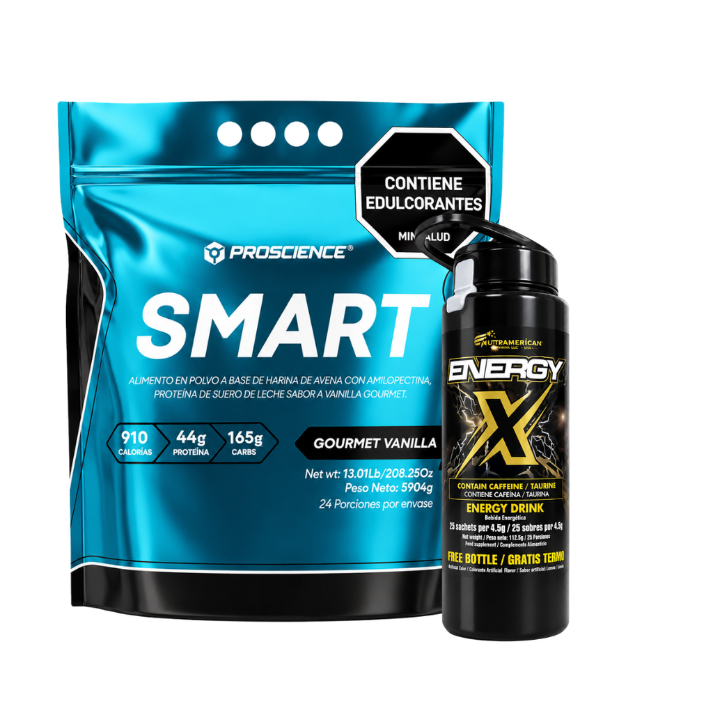 Smart Gainer 13Lbs Ganadora de peso Proscience - Proteina Smart 13 LB + Termo Energy X (25 sachets)