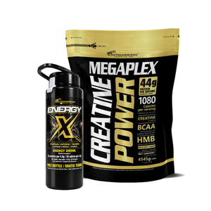 Creatine Power Proteina Megaplex Nutramerican 10lb 17 Servicios + Termo Energy X (25 sachets)