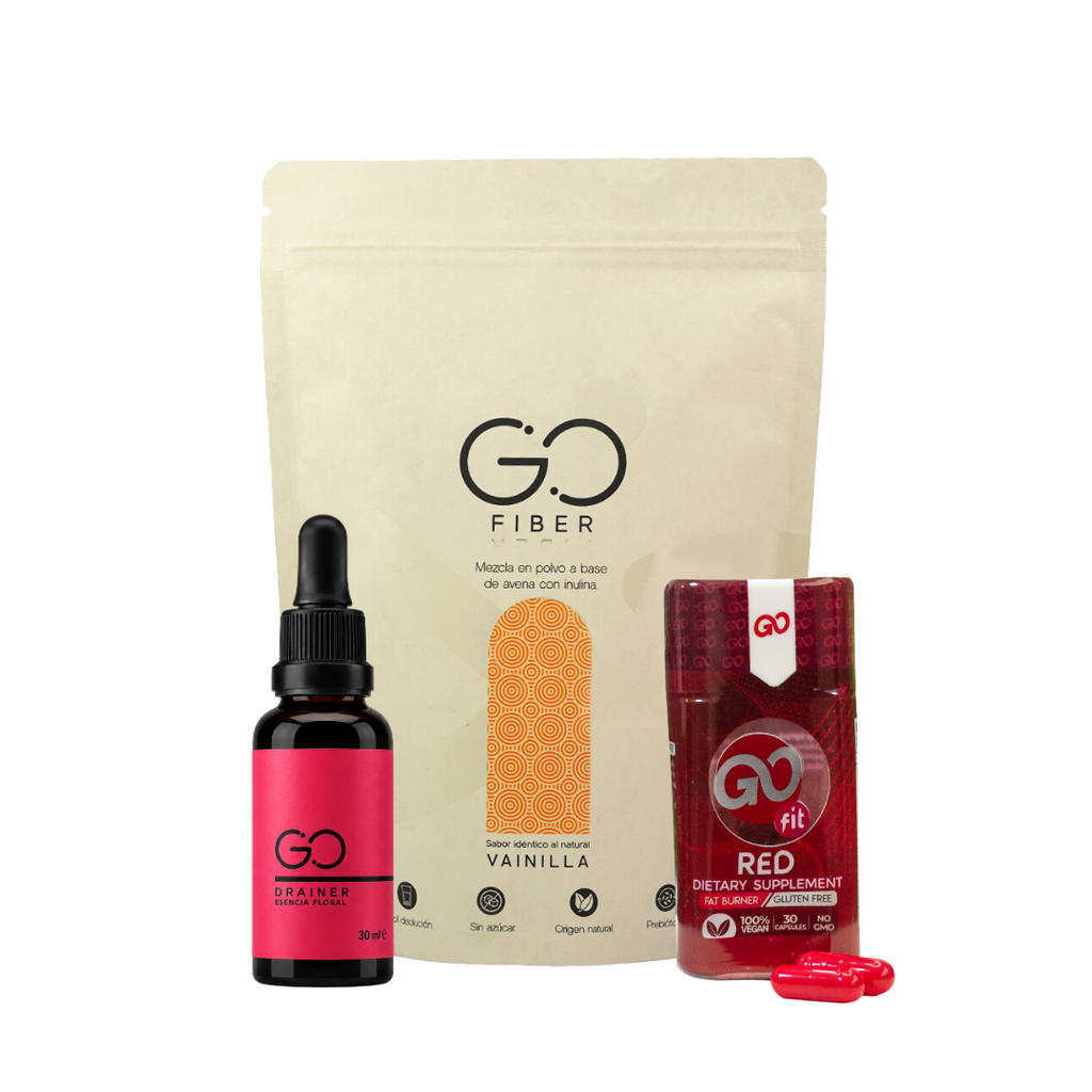 Tripleta Red : Go fit red 30 cap+ Go fiber 300gr + Go drainer bazar 30ml