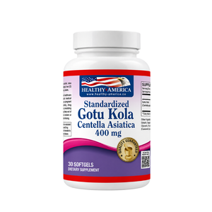 Gotu Kola 400 mg – Healthy America (30 cápsulas blandas)