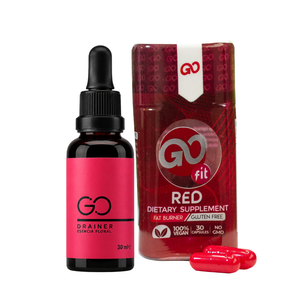 Dúo Go fit red 30 cáps +  Go Drainer esencial floral 30ml
