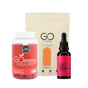 Tripleta Gommy + Shaker (Gomas de vinagre de manzana + Go Fiber Fibra de origen natural + Go Drainer)