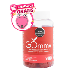 Gomas de Vinagre de Manzana Gommy  60 gomas 210 gr + MASAJEADOR GRATIS