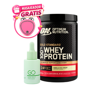 Combo  Proteína Whey 0.7 lb + Go Drainer + MASAJEADOR GRATIS