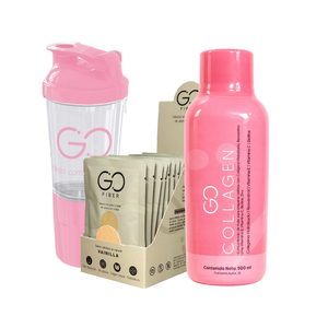 Combo: Gollagen 500ml + Caja Go Fiber 20 Sachets + Termo Go